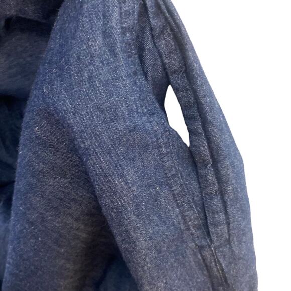 WRAP London Broderie Linen and Cotton Indigo Boho Dress Size 6 - Picture 9 of 10